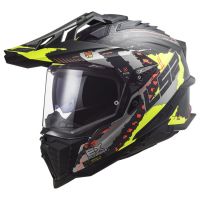 LS2 MX701 EXPLORER CARBON EXTEND adventure helma matná-H-V-žlutá